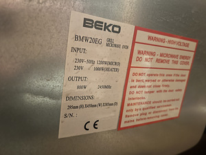 Mikrolaineahi BEKO BMW20EG (3 foto / 3)