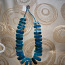 Ожерелье с крупными синими натуральными агатами! (foto #1)