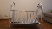 Детская кроватка белый металл 70x100 см