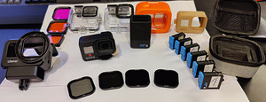 GoPro Hero 8 + 6 akut + erinevad filtrid ja ümbrised (1 foto / 5)