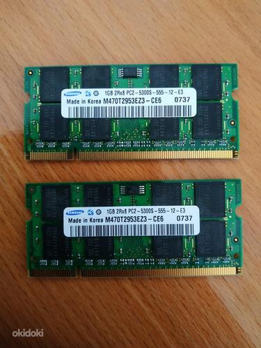 Sülearvuti, laptopimälu DDR 2-2*1 GB (foto #1)