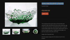 Kaali Meteorite Crater Glasstone (5 foto / 5)