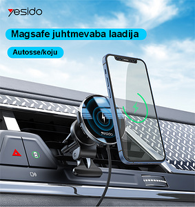 15W Magsafe juhtmevaba telefonihoidja/laadija autosse (2 foto / 7)