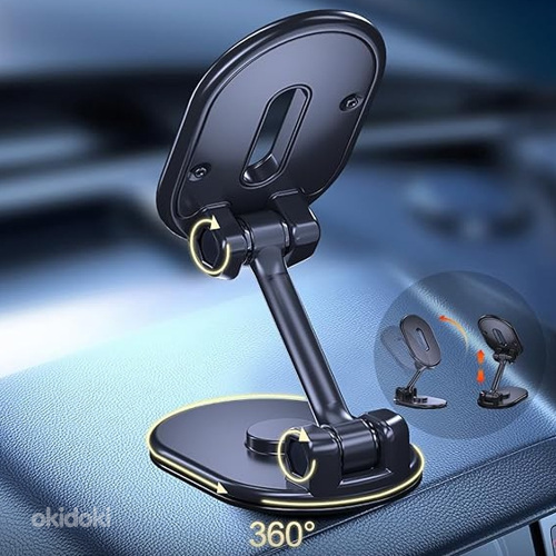 Вращающийся на 360 градусов магнитный держатель телефона для использования в автомобиле (фото #4)