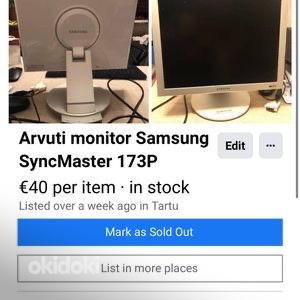 Arvuti monitor Samsung SyncMaster 173P (foto #1)