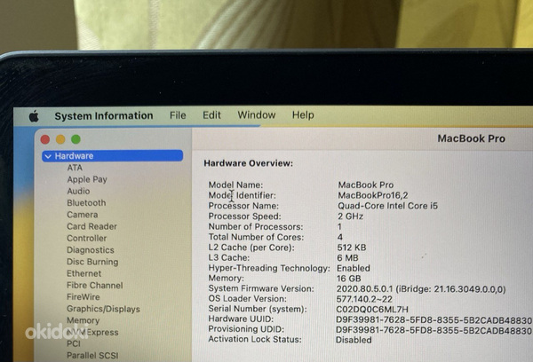 MacBook Pro 13 дюймов, 2020 год, 16 ГБ (фото #9)