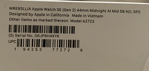 Apple Watch SE (Gen 2), 44mm, Midnight (2 foto / 2)