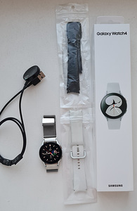 Samsung Galaxy Watch4, LTE, Silver, garantii, 3 rihma (2 foto / 2)