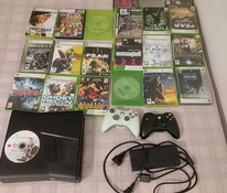 Xbox360,kaks pulti, ühendus kaabel,23 mängu