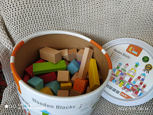 Кубики деревянные в коробке