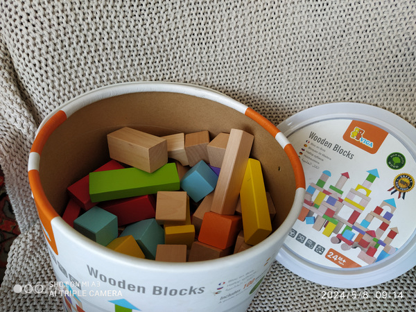 Кубики деревянные в коробке (фото #1)