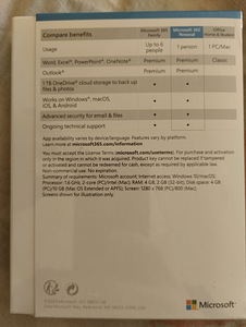 Müün ametliku Microsoft 365 Personal litsentsi. (1 foto / 2)