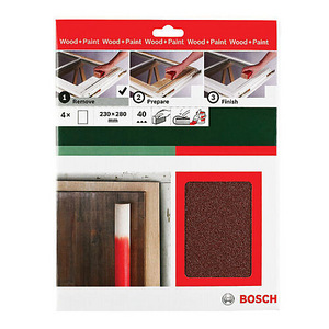 Bosch lihvlehed P40, 230×280 mm, 4 tk