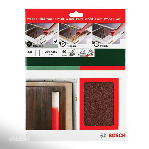 Bosch lihvlehed P40, 230×280 mm, 4 tk (foto #1)