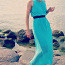 Длинное голубое платье, S/M размер (фото #1)