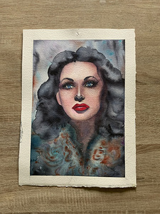Akvarellmaal Hedy Lamarr (3 foto / 3)