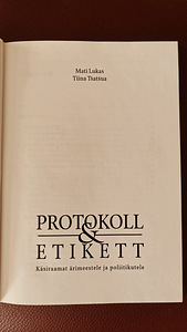 Protokoll & Etikett, Mati Lukas, raamat (2 foto / 3)