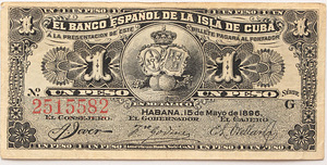 Cuba 1 peso 1896 (1 foto / 1)