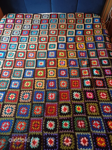 одеяло "бабушкины квадраты" новое (фото #1)