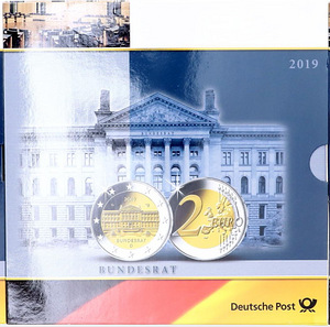 Различные памятные монеты Германии номиналом 2€, монетные карты. (5 фото из 10)