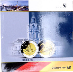Различные памятные монеты Германии номиналом 2€, монетные карты. (7 фото из 10)
