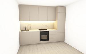 3D köögi disainiprojekti visualiseerimine (1 foto / 4)