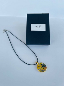 Käsitsi valmistatud medaljon, teostatud fluid art tehnikas. (8 foto / 10)