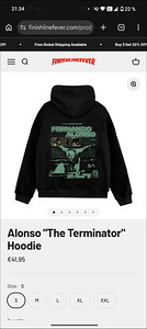 Alonso "The Terminator" Hoodie XL(väike suurus) (2 foto / 3)