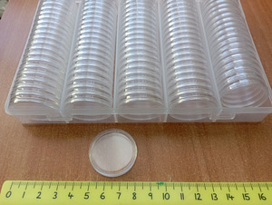 100 Coin Holder Capsules 27mm (3 foto / 3)