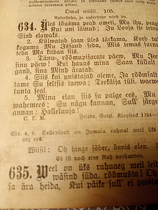 Piibli. Kristuse uus laulu raamat 1903a. 605 lk.635 laulu. (8 foto / 10)