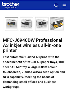 Proffessionaalne Printer Brother A3 MFC-J6940DW, kaasa 5 rin (8 foto / 10)
