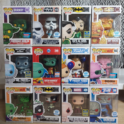 Müün piiratud koguses Funko pop figuure.