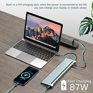 PWAYTEK 12in1 USB-C HDMI VGA multiport dokkimisjaam (6 foto / 8)