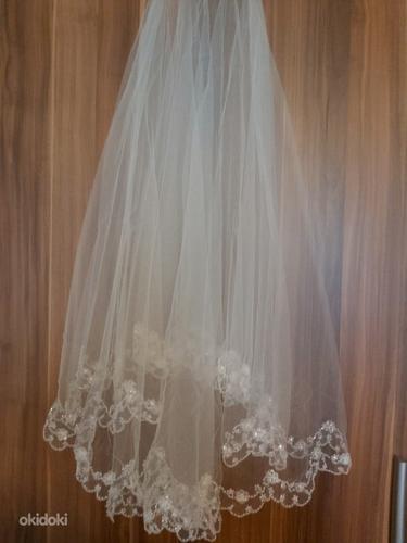 Свадебное платье, размер L + фата + подъюбник (фото #2)