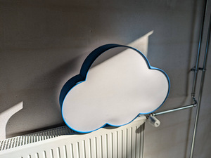 Потолочный светильник для детской CLOUD 4xE27/15W/230V синий