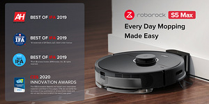 Robottolmuimeja Xiaomi Roborock S5 Max must. Uus garantii 2a (2 foto / 8)