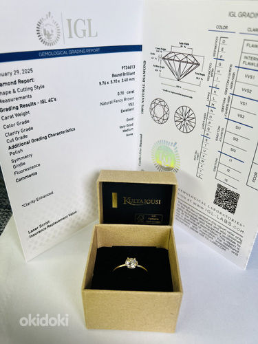 Timanttisormus 0,70 ct (2 sivusta 6)