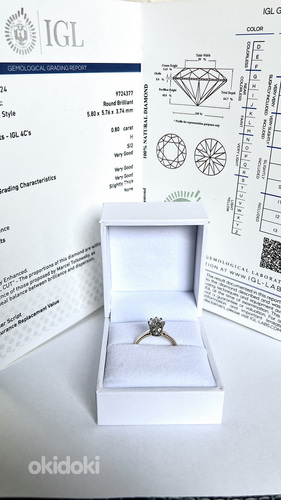 Timanttisormus 0,80 ct