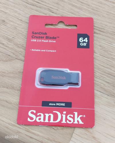 Новая флешка SanDisk 64 гб (фото #1)