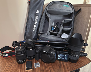 Canon EOS 90D koos Sigma objektiivi, statiivi ja seljakotiga (1 foto / 10)