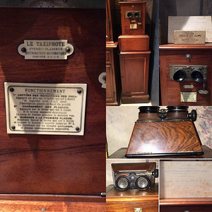 Le taxiphote wooden stereoscope, slides & stand 1908 a. (2 foto / 3)
