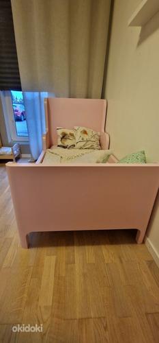 БУСУНГЕ раздвижная детская кровать, 80x200 см, светло-розовый (фото #3)