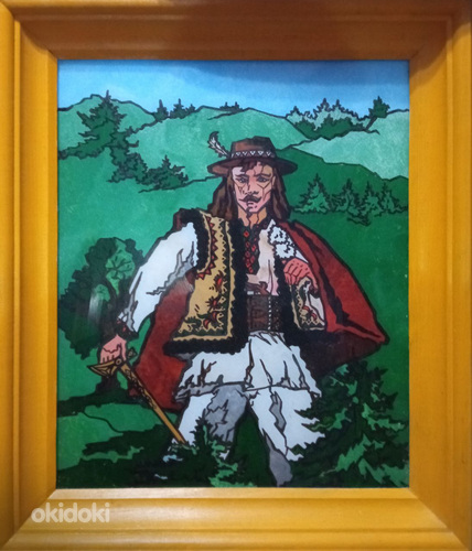 Портрет гуцула в Карпатах.