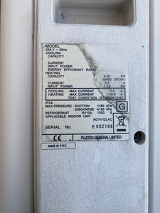 Õhksoojuspump fujitsu AGYV12LAC (4 foto / 4)