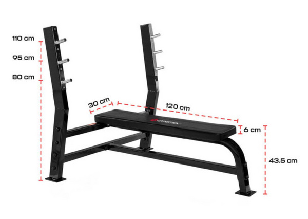 Скамья для жима лежа со стойками Gymstick Weight Bench 200