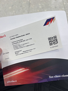 Justin Timberlake 2025 kontserdipilet müüa (2 foto / 2)