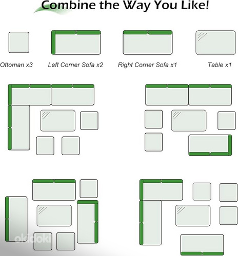 Դրսի բազմոց, աթոռներ և սեղան (3)