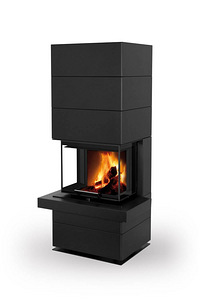 Kamin CARA CS N 03 metall, ülestõstetava uksega, Slim (4 foto / 4)