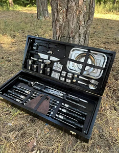 Šašlõkivarraste komplekt puidust kohvris «МАФИЯ» (2 foto / 4)