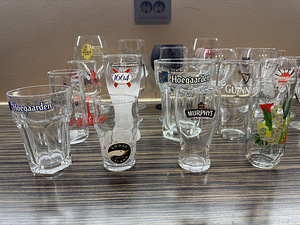 Collection of branded bar glasses (beer / whisky / shot glas (2 foto / 9)
